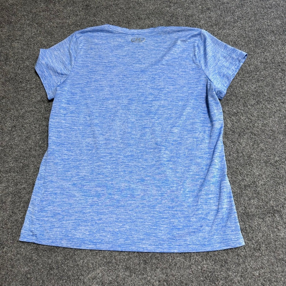 Under Armour Shirt Womens Size XL Blue Heathered V-Neck Athletic Tee Activewear